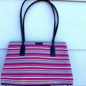 Kate Spade Pink Striped Shoulder Bag EUC